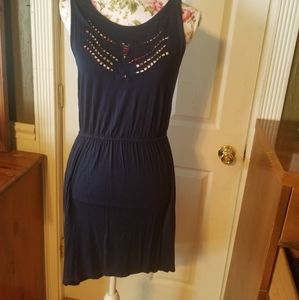 Small olive and oak navy dress cut out chest